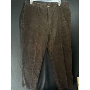 Vintage 90s Club Room Brown Corduroy Mens Pants 42x30 100% Cotton Casual